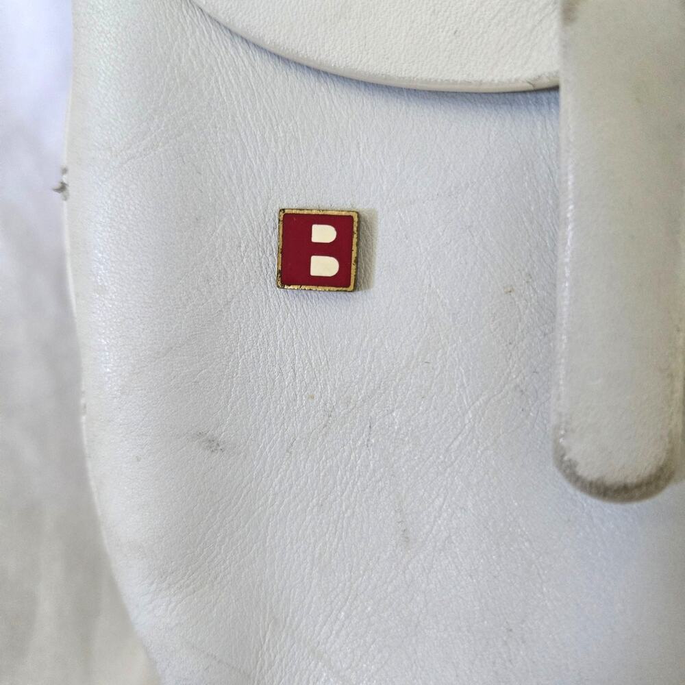 Vintage 90's Bally Bag White Leather Red Strap Shoulder Purse *READ* - Picture 6 of 16